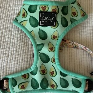 Sassy Woof Adjustable Reversible Dog Harness Size Small Brunch & Avocado Design